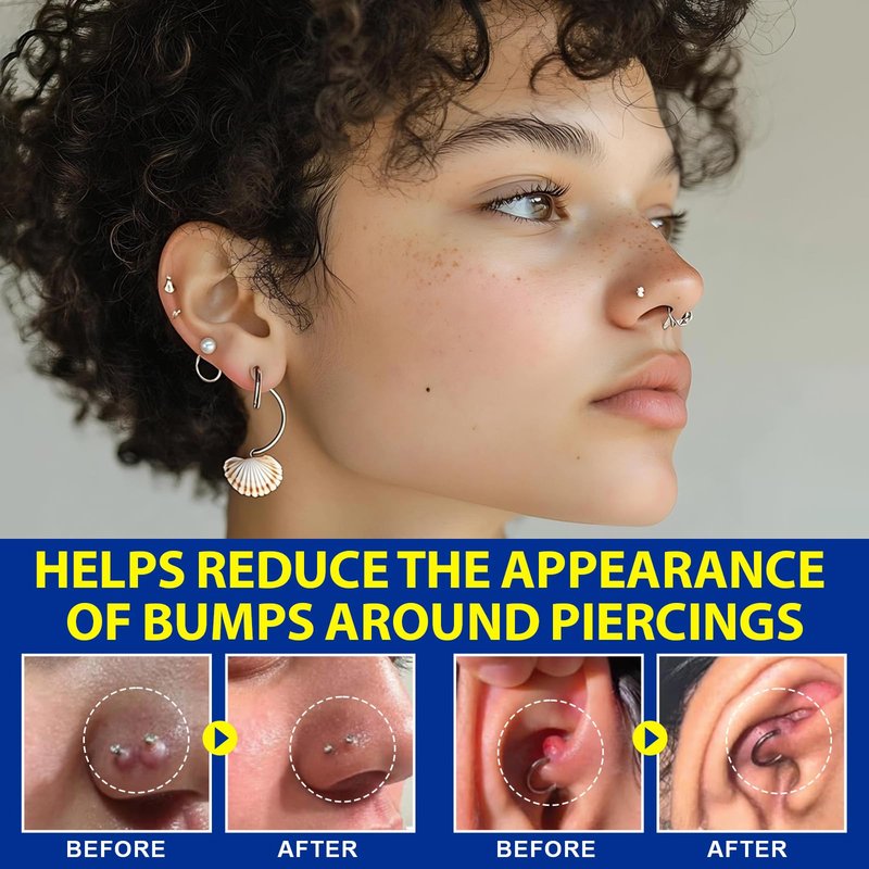 Piercing Aftercare Spray, Sea Salt Spray for Ear, Nose, Belly Button, Cartilage Piercings, with Sea Salt, Aloe Vera & Rosemary, Oral & Body Piercing Cleaner, Aftercare Solution for New Piercings