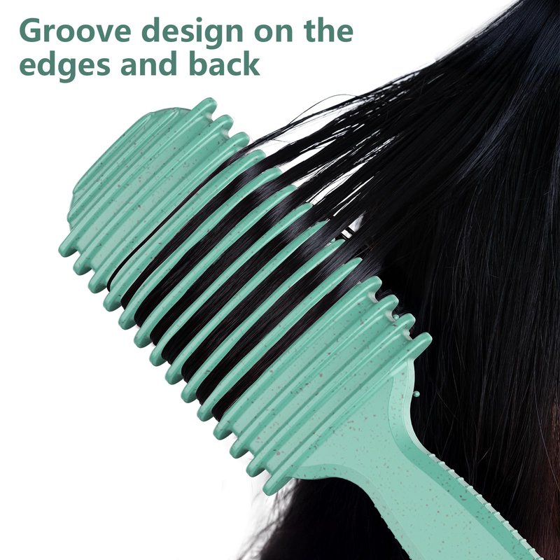 Curly Hair Brush, Curl Defining Brush, Hair Brush, Flexible, Curl Enhancing, Reduce Pulling (Green)