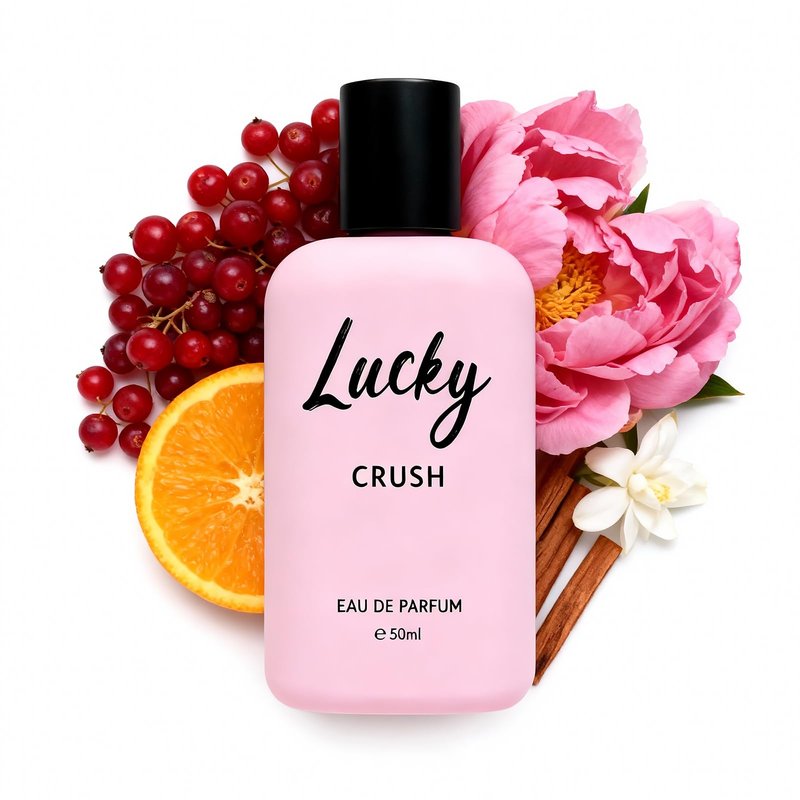 Lucky Crush Eau de Parfum for Women, 50 ml (1.7 fl oz) Long-Lasting Floral Fruity Perfume with Red Berry, Peony & Sandalwood Notes – Elegant Women’s Fragrance Gift