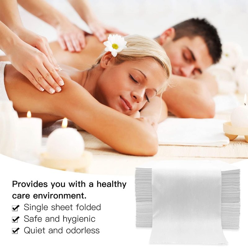 Disposable Bed Sheets - Non-Woven Fabric Massage Table Covers | 100PCS, 71" x 31", Ideal for Spa & Salon
