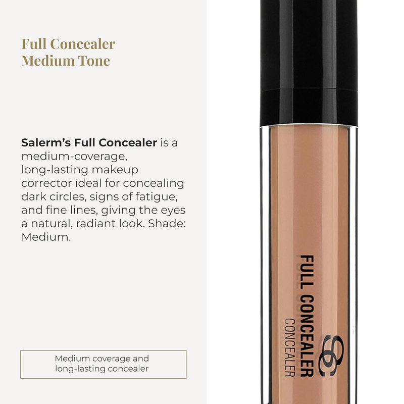 Salerm Full Concealer - Medium Shade, Long-Lasting Coverage | 7 ml Hydrating Formula for Even Skin Tone