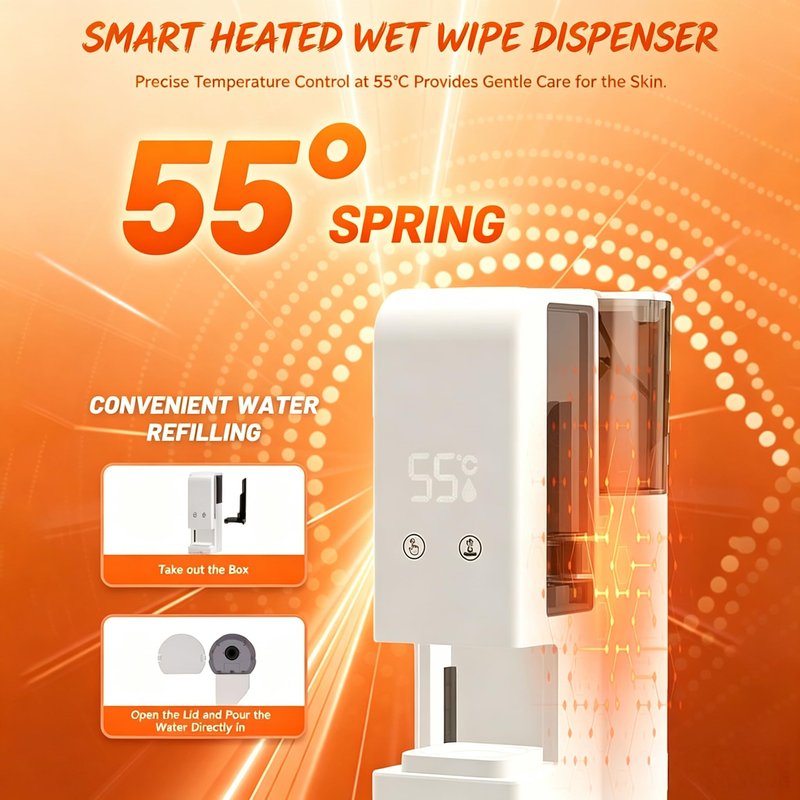 Hot Face Towel Dispenser, Disposable Hot Face Towel Heater Machine，Towel Heater Machine, 5-Second Fast Heating for Spa | Ideal for Home, Salon & Personal Use By Beauty Enthusiasts （40PCS Towels）