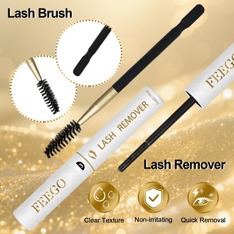 FEEGO Eyelash Extensions Kit Lash Clusters DIY Lash 280pcs 9-16mm Individual Lashes Clusters 20D 30D D Curl Eyelash Extension Kit Individual Lashes, Lash Bond, Seal Glue, Remover (2030D Charming Kit)