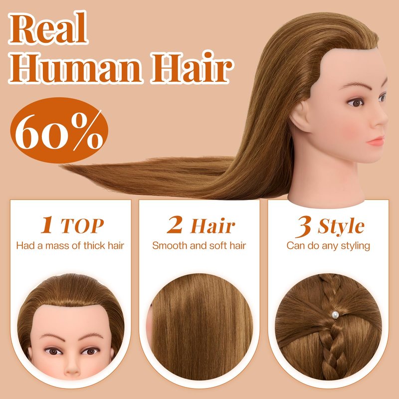Mannequin Head Human Hair-05