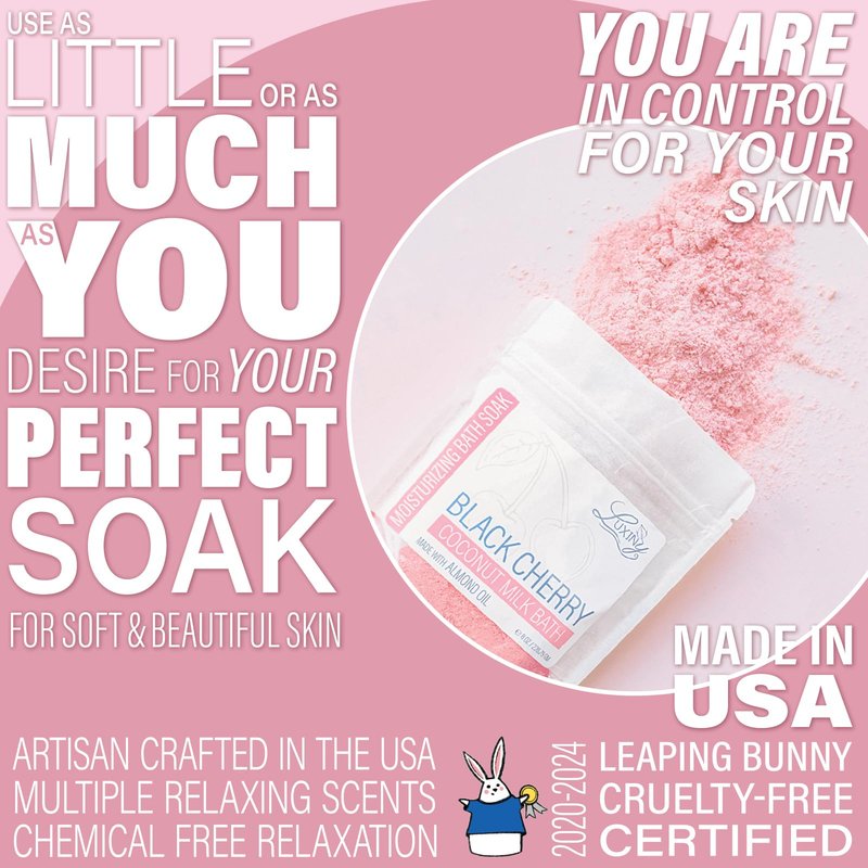 Luxiny Coconut Milk Bath Soak – Vegan Fizzy Bath Powder with Almond Oil, 8oz