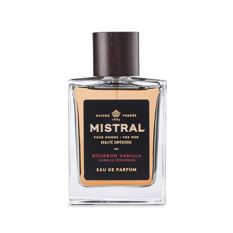 Mistral Men’s Cologne - Bourbon Vanilla Eau de Parfum | Warm, Sweet Masculine Scent with Patchouli & Sandalwood | 3.4 Oz