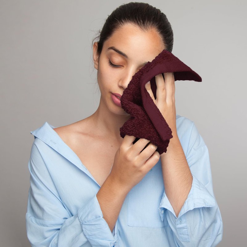 Novo Home Face Towels Pack of 12 – 100% Cotton Wash Cloths (12x12 inch) – Soft, Quick Dry & Highly Absorbent Hand Towels for Bathroom, Spa, Gym, Kitchen and for Daily Use - (Burgundy)
