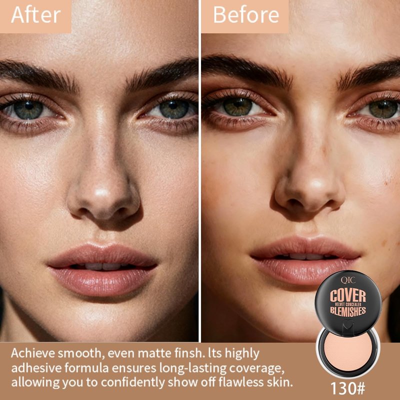 QIC Pot Concealer - Full Coverage Waterproof Makeup for Dark Circles & Blemishes | Light Skin Tone, 0.21 Oz