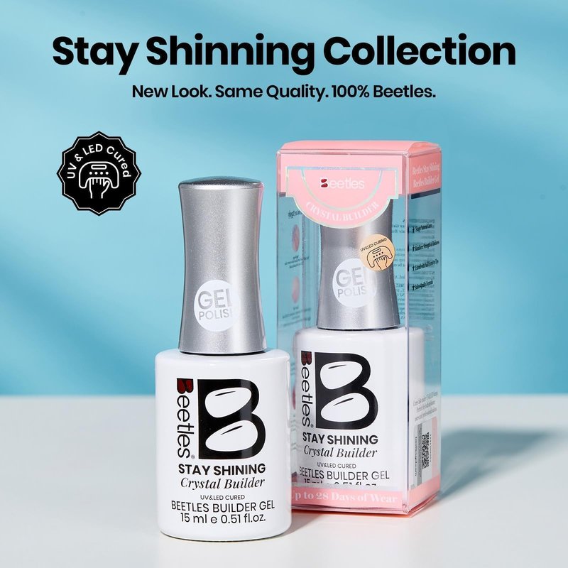 Beetles HEMA-Free Builder Nail Gel-Stay Shining Clear Building Instant Apex Strengthening Weak Nails & Extension for Beginner DIY Salon,Long Lasting UV LED Lamp Needed Gifts for Women