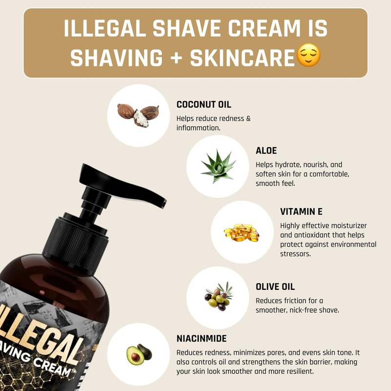 Derm Dude Shaving Cream for Sensitive Skin - Ultra-Slick Formula to Prevent Razor Burn & Cuts | Alpine Breeze Scent, 8oz