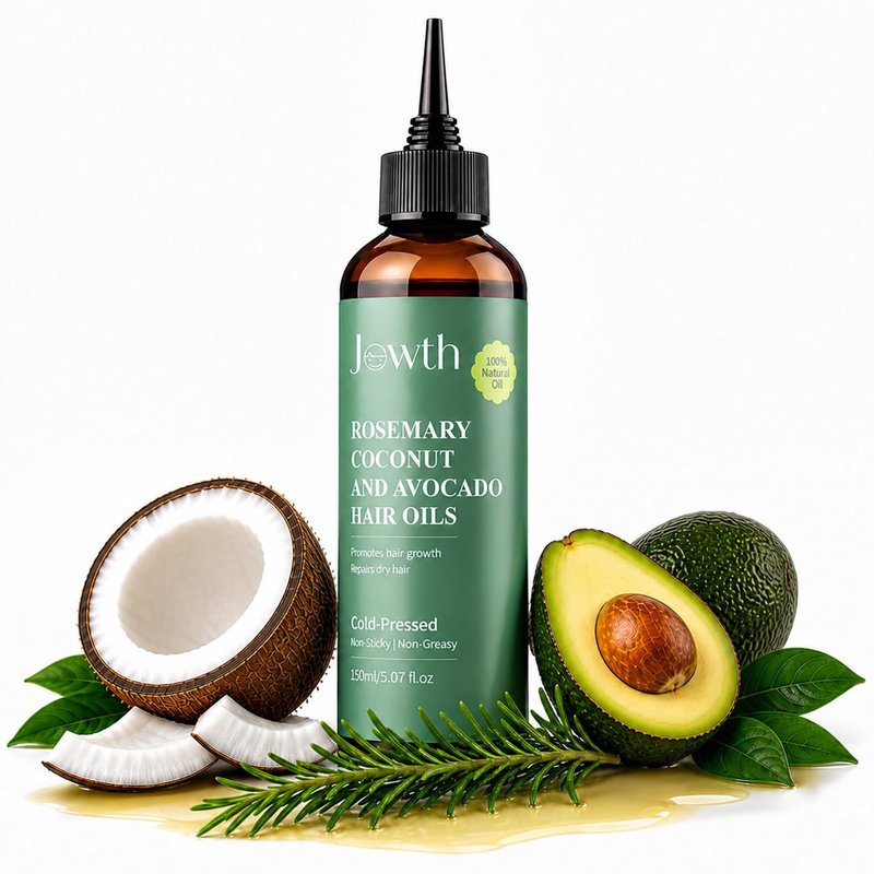 Jowth Rosemary Oil For Hair Growth with Coconut & Avocado Oil | Biotin & Vitamin E | Strengthens Thinning Hair | Dry Scalp Treatment | Repairs Damaged Hair | All Hair Types, 5.07 oz