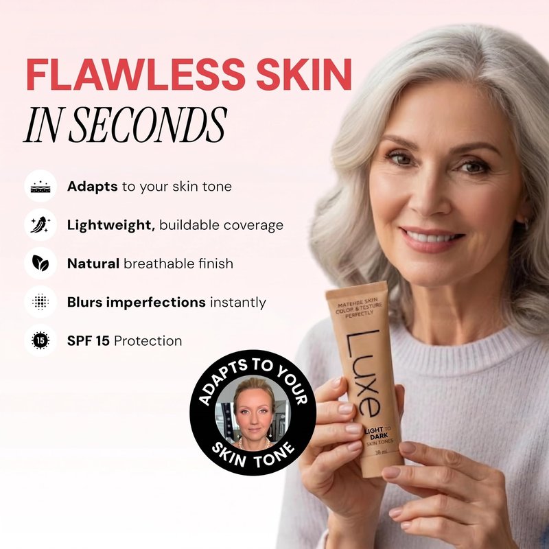 Luxe Changing Foundation for Medium Skin Tone with Essential Brush Set – Smooth, Buildable Coverage – Includes Professional Makeup Brush for Flawless Application