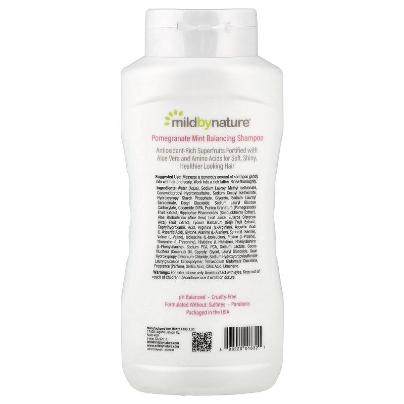 MILD BY NATURE Pomegranate Mint Balancing Shampoo, 16 fl oz (473 ml)