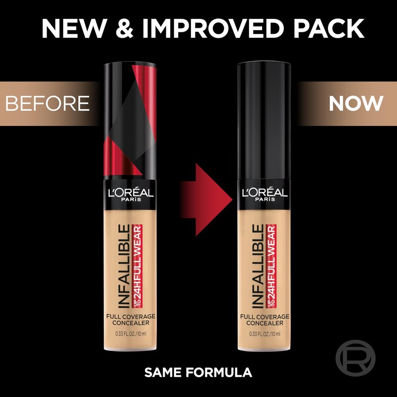 L'Oreal Paris Makeup Infallible Full Wear Waterproof Matte Concealer, Full Coverage, Eggshell, 0.33 fl. oz.