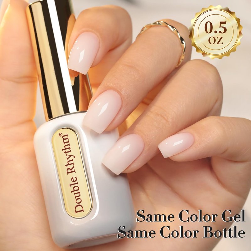 Milky White Gel Polish - Hema Free 0.50 OZ Translucent UV Jelly for DIY Nail Art | 15 ML