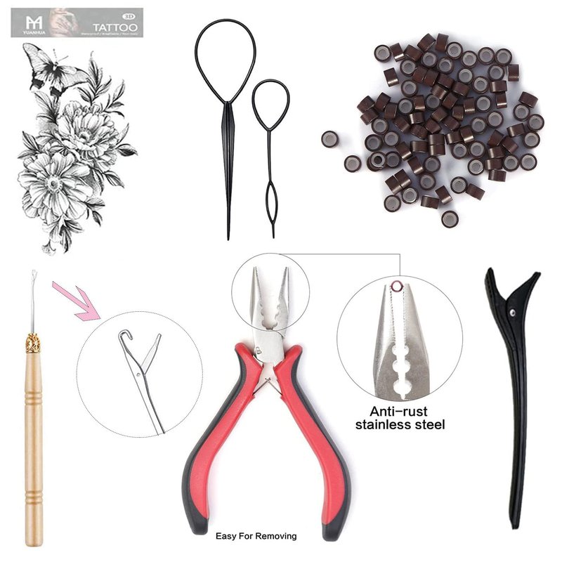 Skiennix Hair Tinsel Kit - 12 Vibrant Colors | 8000 Strands of Heat-Resistant Sparkling Extensions - 48 Inch
