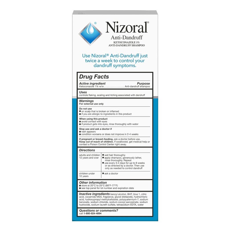Nizoral Anti-Dandruff Shampoo - 1% Ketoconazole, Fresh Scent | 7 Fl Oz