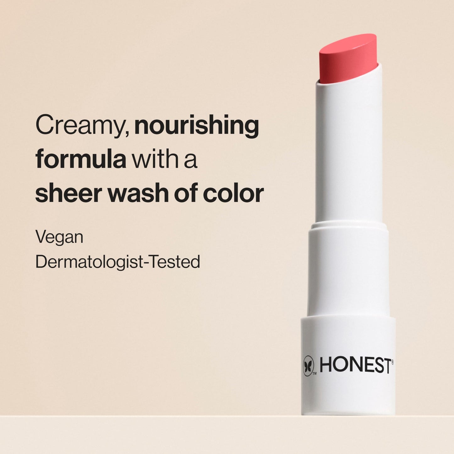 Honest Beauty Moisturizing Vegan Tinted Lip Balm, Antioxidant-rich, Acai Extracts, Avocado Oil, Paraben-Free, Cruelty Summer, Melon