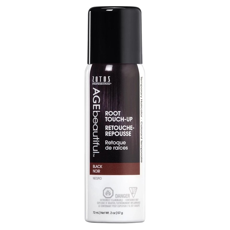 AGE Beautiful Root Touch Up Hair Color Spray - Temporary Gray Concealer for Volume & Thinning Patches | Water & Sweat Resistant
