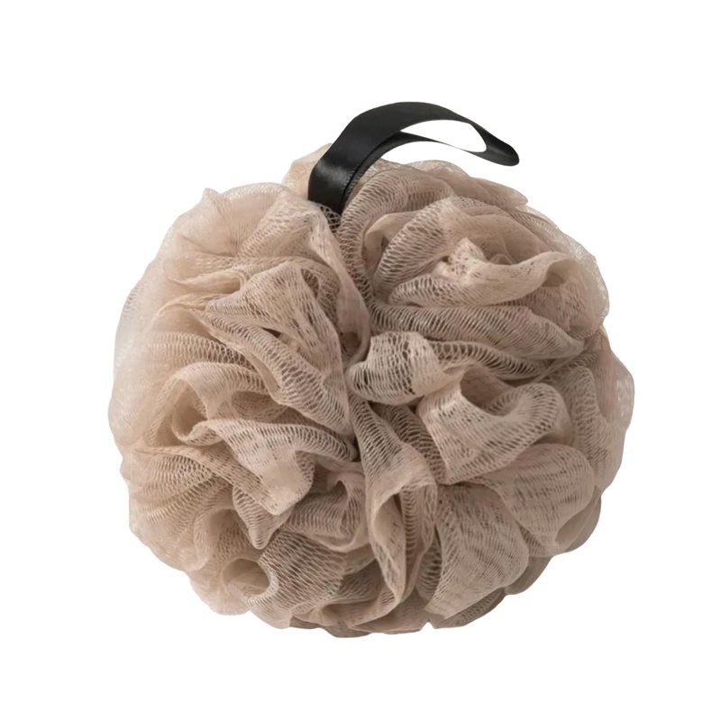 Loofah Sponges for Shower,Exfoliating Cleaning Bath Loofa Body Scrubber Balls for Women Men Washing(1 pcs,Khaki)