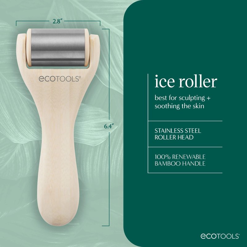EcoTools Ice Roller, Stainless Steel Cooling Facial Roller & Neck Sculpting Tool, Depuff, Vegan & Cruelty-Free Self-Care Gift for Beginners & Experts, 1 Count