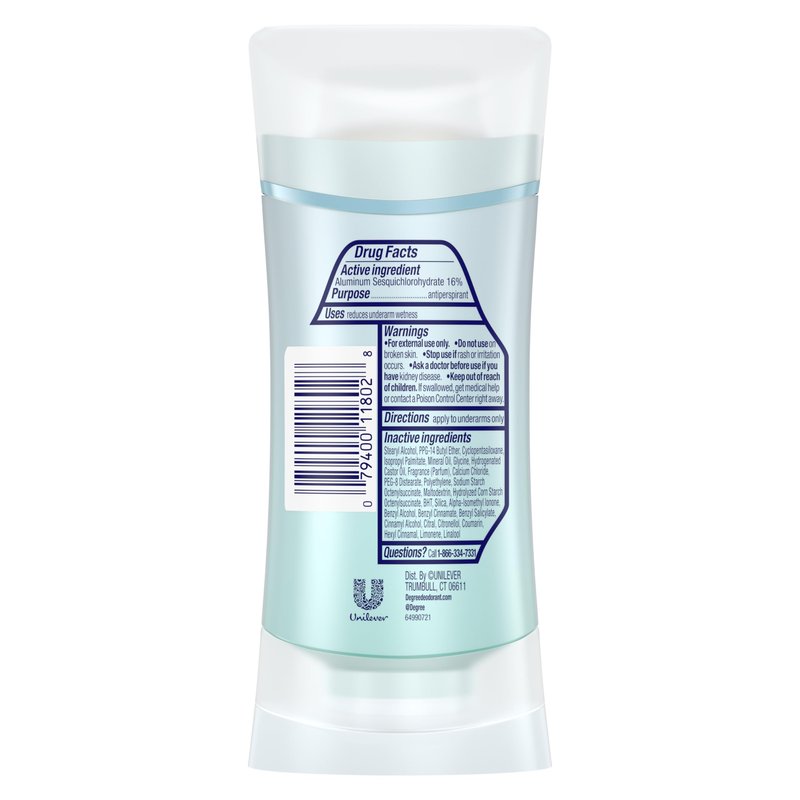 Degree Advanced Protection Antiperspirant Deodorant Shower Clean for 72-Hour Sweat & Odor Control for Women, with Body Heat Activated Technology, 2.6 oz