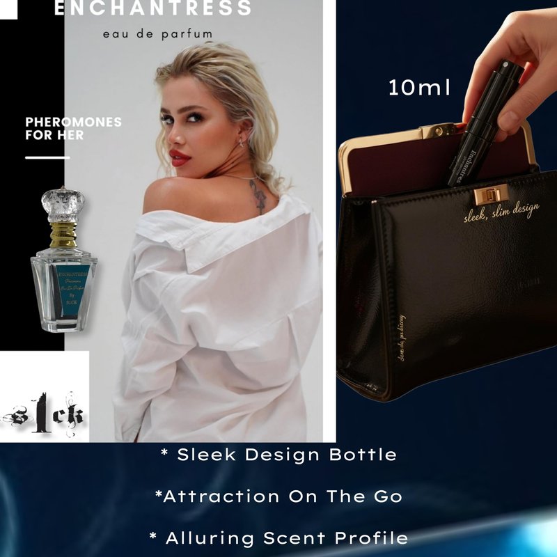 PHERO CONFIDENCE - Enchantress Pheromone-Infused Perfume for Women Raw Pheromones Cologne Attraction & Confidence USA-Made Bold Strength Scent for Her