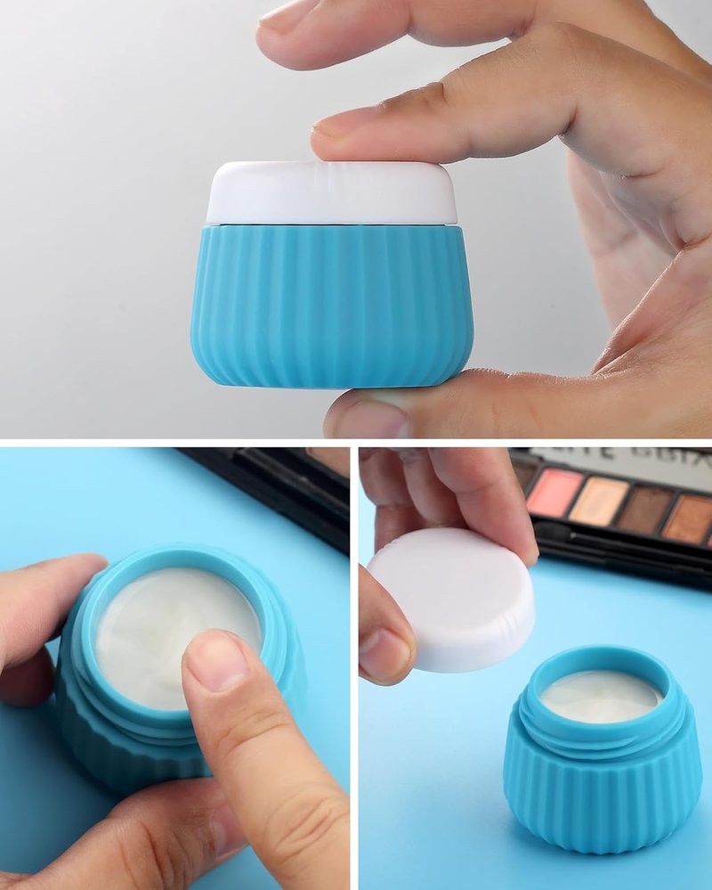 Mrsdry Travel Bottles - TSA Approved 3 oz Silicone Containers for Toiletries | 8 Pack with Clear Bag