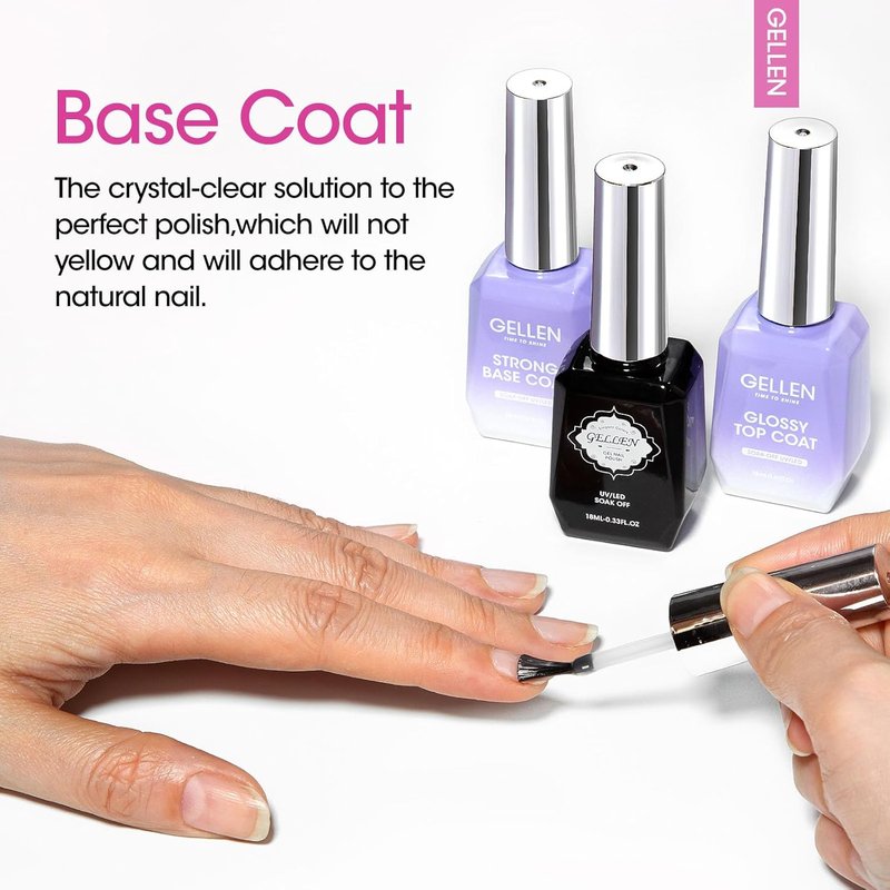 GELLEN Builder Nail Gel Set - 3 Pcs 18ml Soak Off Hard Gel for Nail Extensions & Strengthening