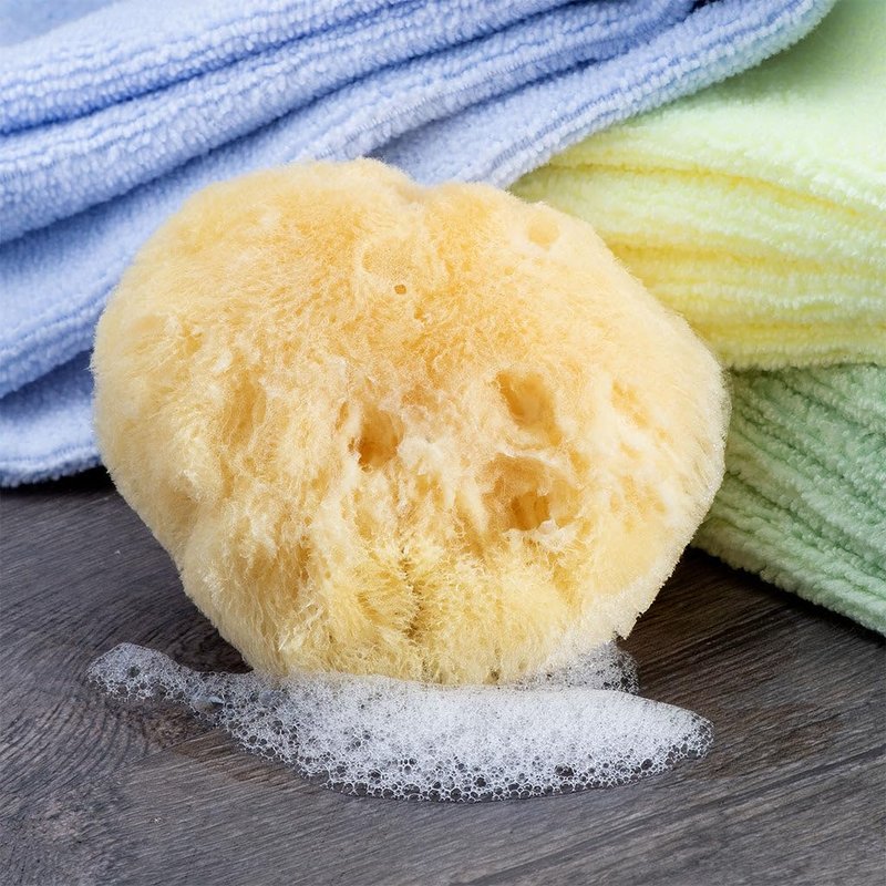 Sea Soft Silk Sponge - for Cosmetic Use, Facial Cleansing, 3-4 inches