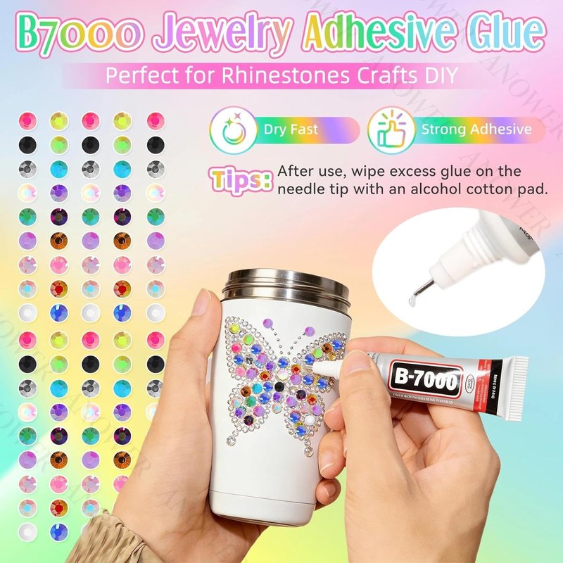 Jelly Flatback Rhinestones Bedazzling Kit - 18,000 Pcs 3mm Resin Gems for Crafting, Nails, Makeup & DIY Projects
