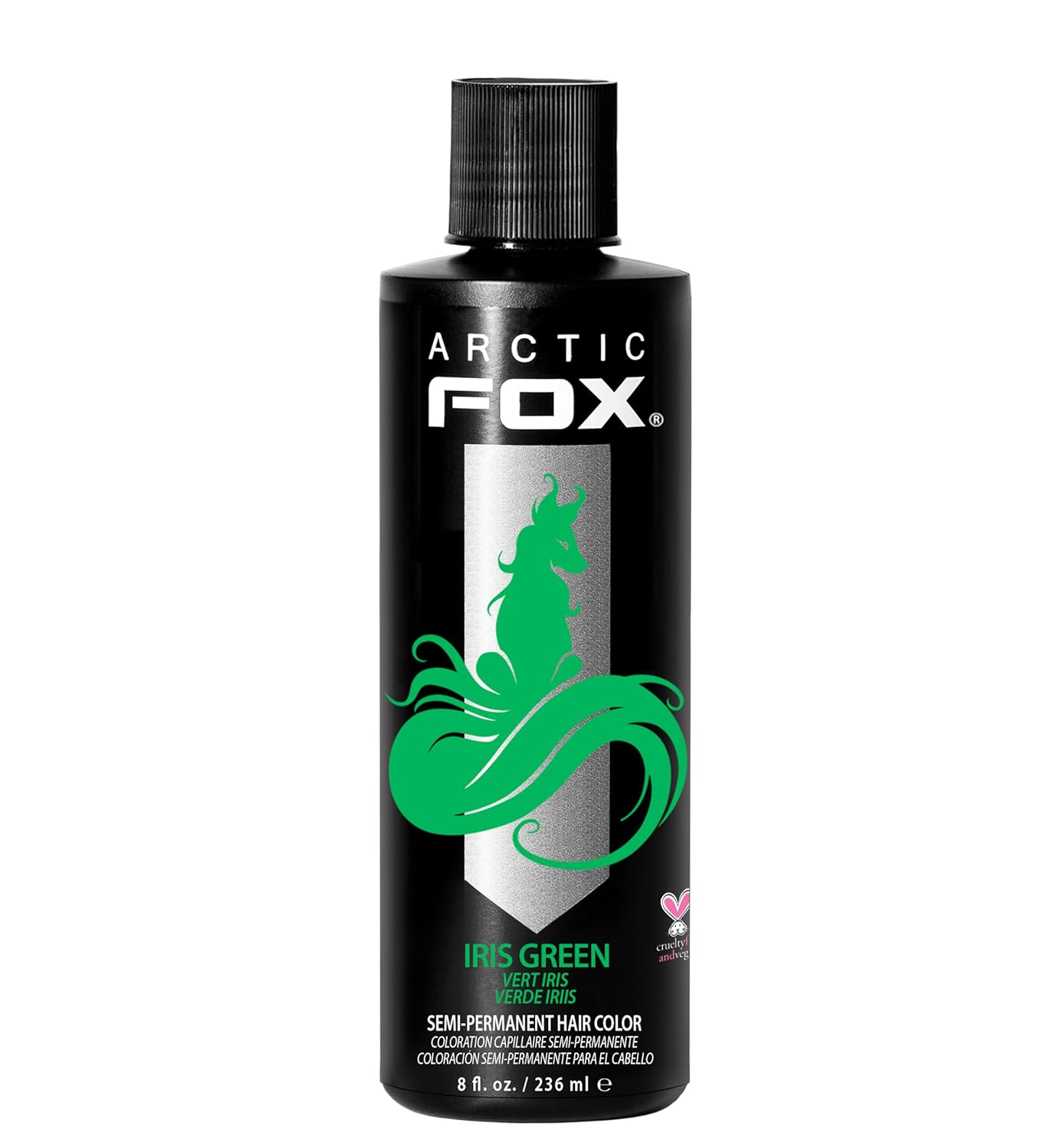 Vegan Semi-Permanent Hair Color Dye - Arctic Fox Iris Green, 8 Fl Oz | Cruelty-Free Hair Color