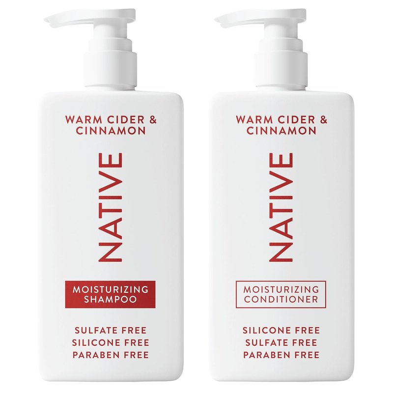 Native Warm Cider & Cinnamon Shampoo & Conditioner | Naturally Derived, Sulfate & Dye Free - 2-Pack for All Hair Types