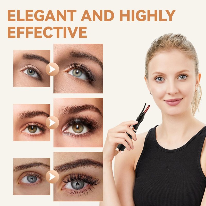 2026 Upgraded Heated Eyelash Curler - 2-in-1 Electric Lash Curler - 3 Temperature Modes/8s Quick Heat/USB Rechargeable Mini Electric Eyelash Curler-Natural Curling 24H Long-Lasting Curl