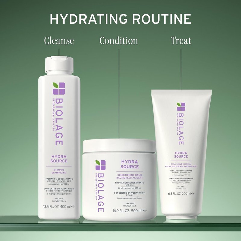 Biolage Hydra Source Conditioning Balm - Moisturizing Hair Treatment with Aloe & Hyaluronic Acid | For Dry Hair, Vegan & Paraben-Free