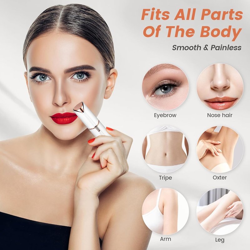 Facial Hair Remover for Women Shaver for Women Painless Face Shaver -Mini Hair Remover, Electric Razor Shaver Portable Bikini Epilator for Lips, Chin, Armpit, Peach Fuzz,Neck, Cheek as Seen on TV