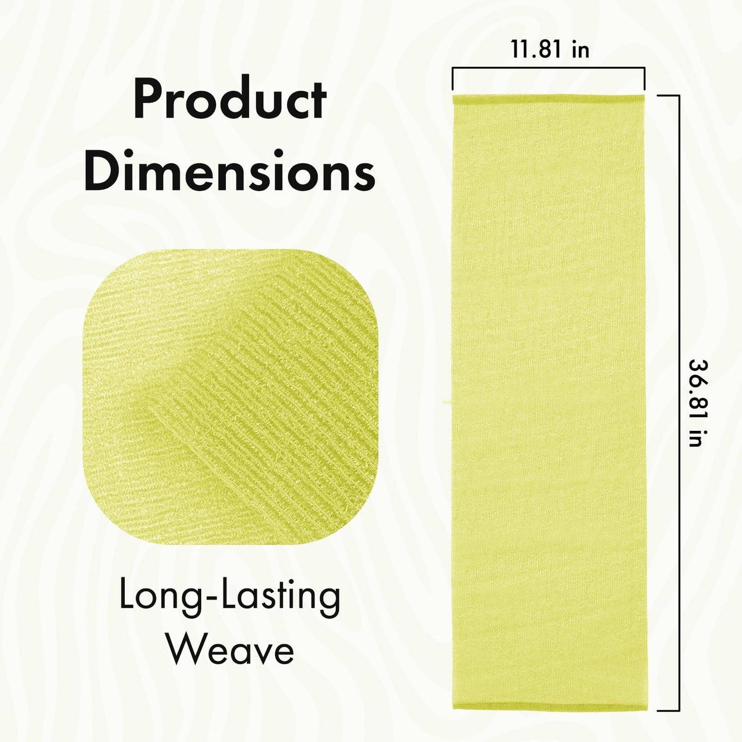 Bathway Exfoliating Washcloth Body Scrubber, 36.8-Inch Quick-Dry Exfoliating Towel, Japanese Loofah Back Scrubber Towel for Women Men (Blue & Rose Red & Yellow, Pack of 3)