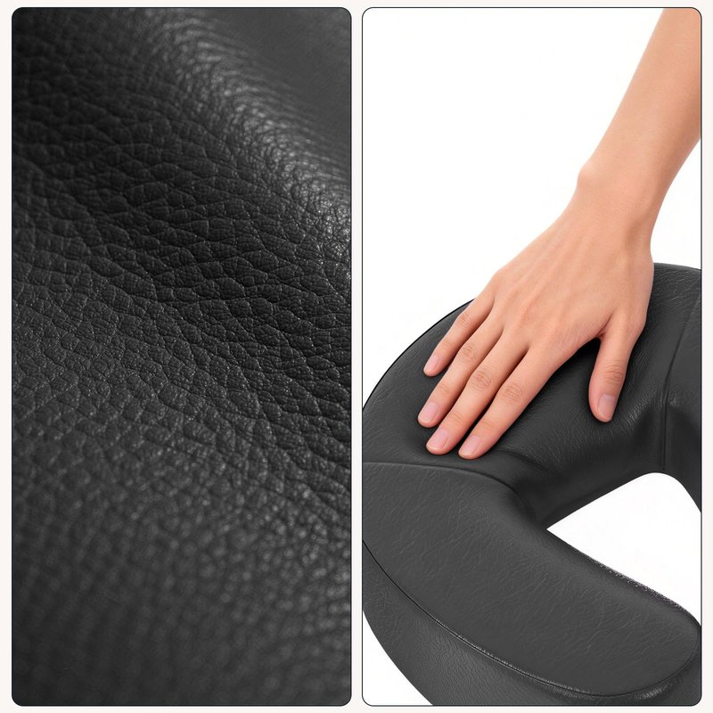 DeerDean Linens Head Rest for mattresses ranging from 5.5-17.7 inches, Bed Massage Head Holder, Universal Face Cradle Cushion for Massage Tables and Salon (Black)