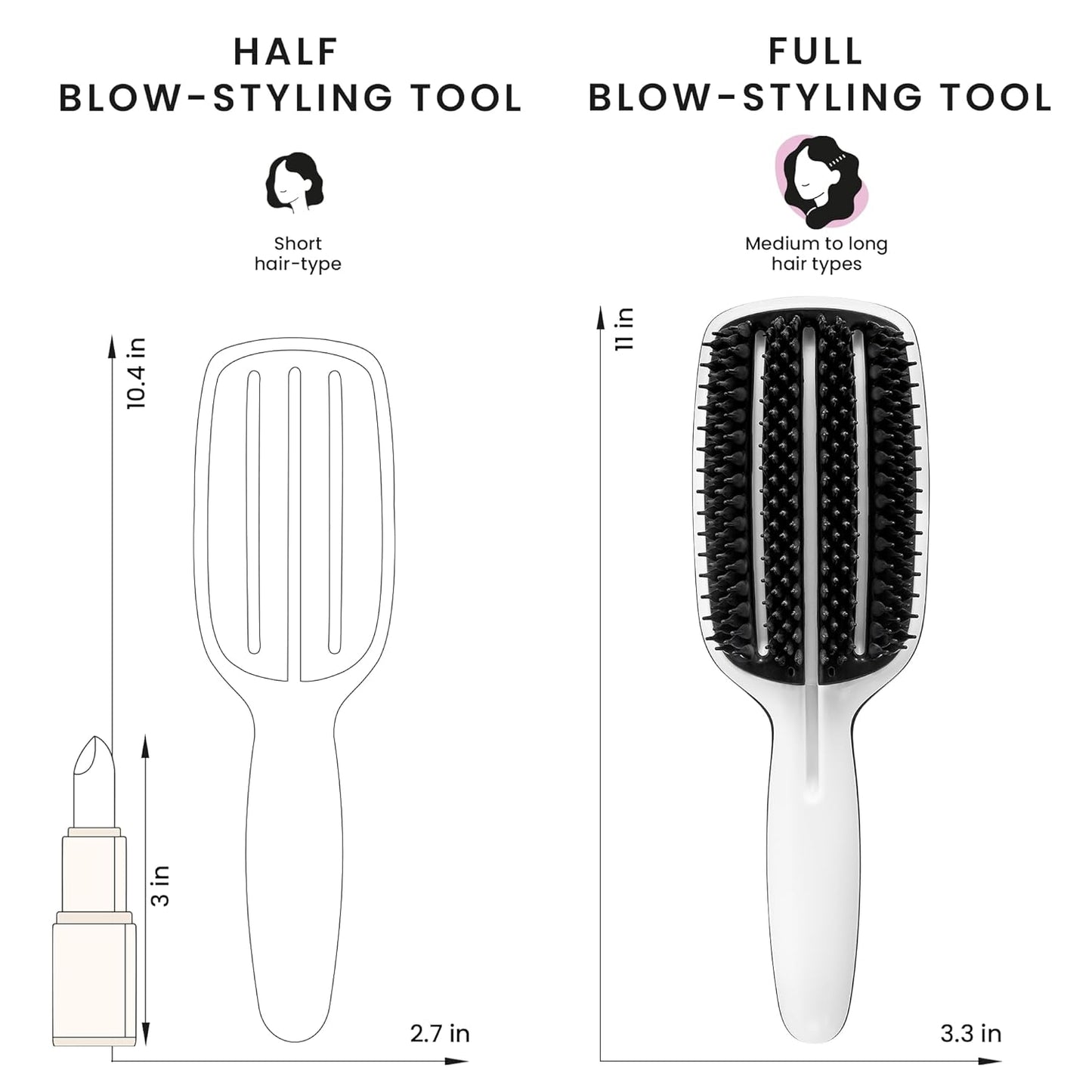 Tangle Teezer - Blow Styling Smoothing Tool for Medium & Long Hair - Gentle Fast Drying | Full Size