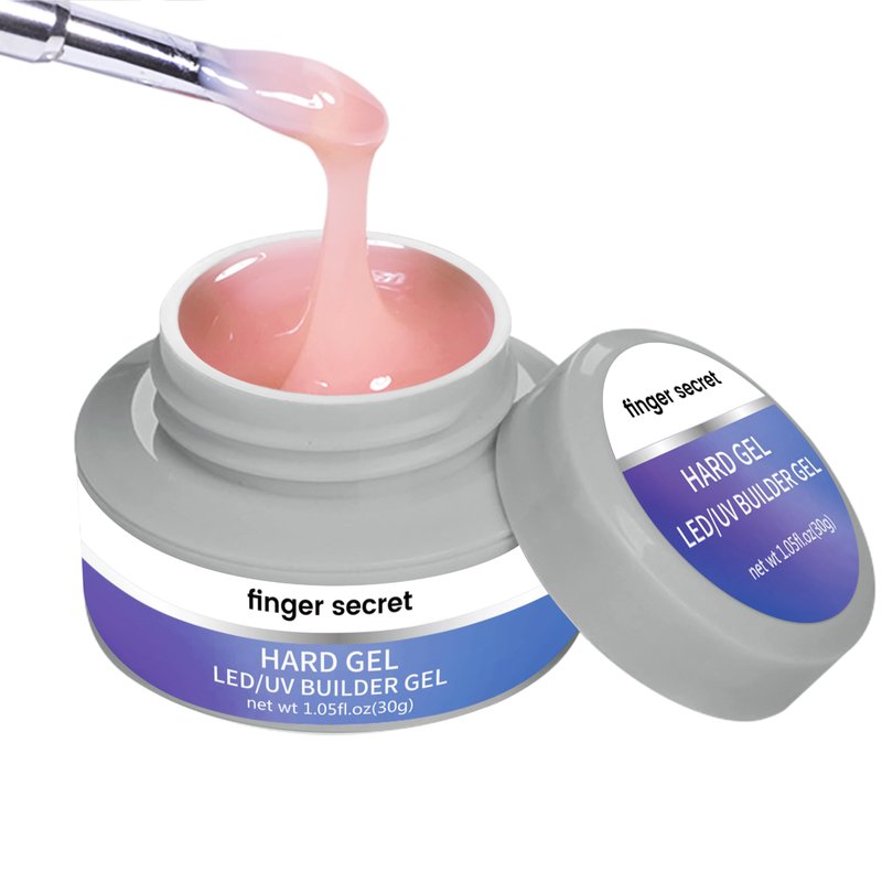 Hard Gel Builder Gel for Nails Durable Strong Long-lasting Nude 3D Sculpting Nail Extension Nail Builder Kit 1.05oz (nude, 1fl.oz)