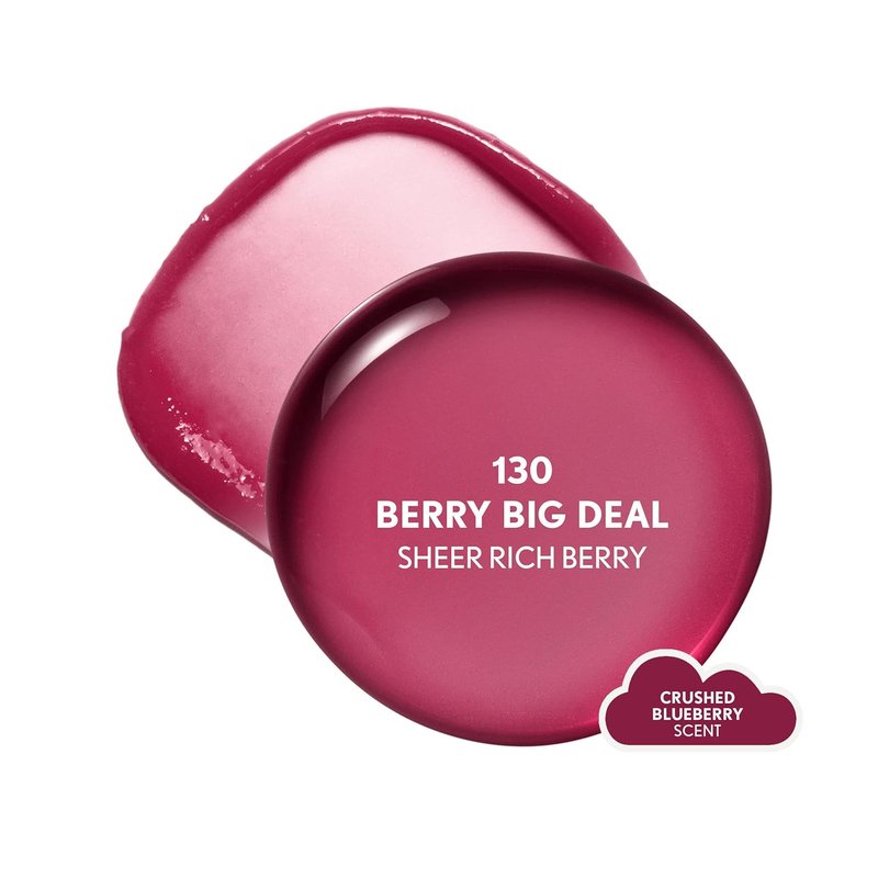 COVERGIRL Clean Fresh Yummy Big Oil Stick | Flavored Lip Oil, Dewy Finish - 130 Berry Big Deal (Sheer Rich Berry)
