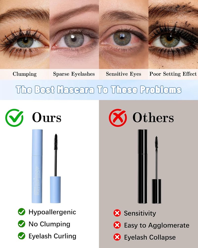 Regine Switzerland Black Mascara for Older Women | Volume, Length & Curling | Waterproof, Hypoallergenic Formula