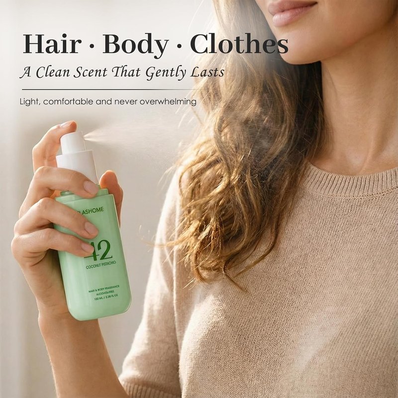 Hair Perfume for Women - Coconut Pistachio Scented, Alcohol-Free Moisturizing Mist | 100ml / 3.38 fl oz