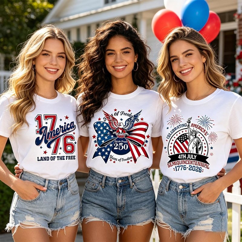 250th Anniversary Iron-On Transfers | Patriotic USA Flag & Statue of Liberty Decals - 3 Sheets for DIY Clothing