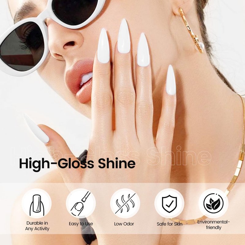JODSONE 10ml White Gel Nail Polish White gel polish Soak Off Led Gel Polish Nail Art Manicure Salon Diy Need U V Lamp
