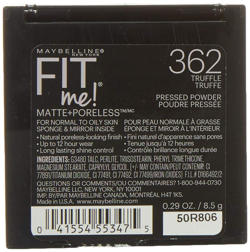 Maybelline Fit Me Matte + Poreless Pressed Face Powder - Truffle | 1 Count (Pack of 2)