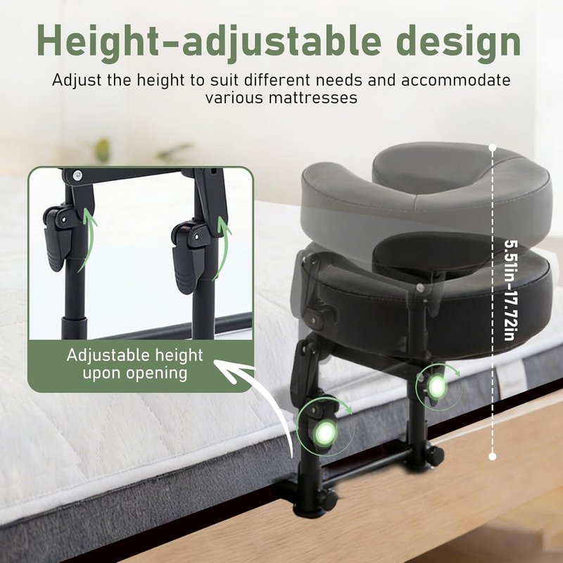 Adjustable Massage Headrest for Bed - Portable Face Cradle Pillow | Ideal for Post-Surgery Comfort