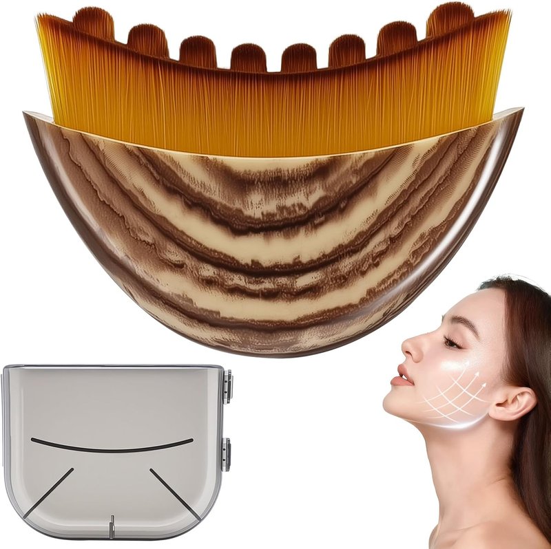Lymphatic Contour Face Brush,Dry Brushing Face Brush, Lymphatic Drainage Massager for Face,Chin & Jawline Sculpting Designed to Fit The Skin Precisely and Relieve Fatigue (1Pcs)