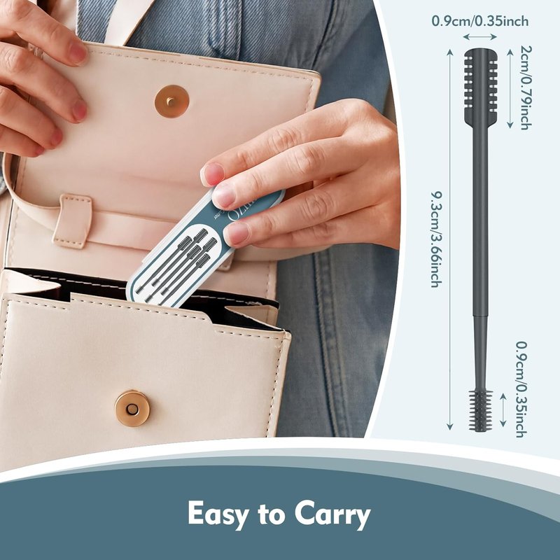 Skiennix 2-in-1 Nasal Hair Cutter - Double-Sided Nose Hair Trimmer with Soft Cleaning Brush | Portable Gray Design for Men & Women