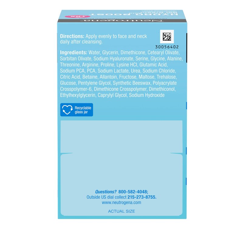 Neutrogena Hydro Boost Gel Cream, 48 Hr Hydration for Normal/Dry Skin, Fragrance Free, Face Moisturizer with Hyaluronic Acid, 1.7 oz. & Trial Size Hydro Boost Hydrating Gel Cleanser, 0.5 fl oz